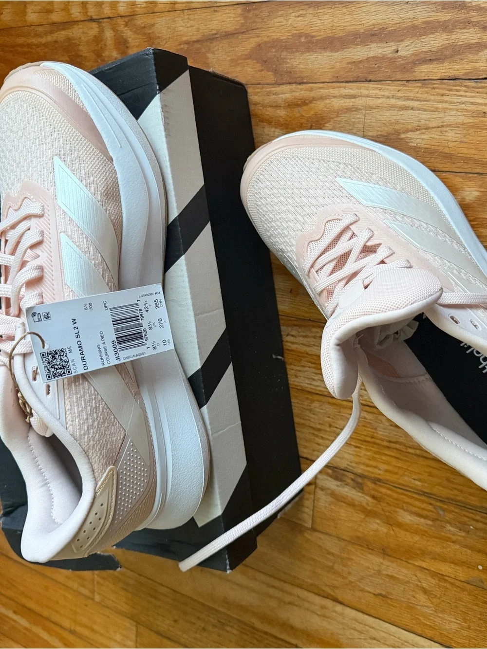 adidas Duramo SL2 W Pale Pink & White Women's Running Shoes 10